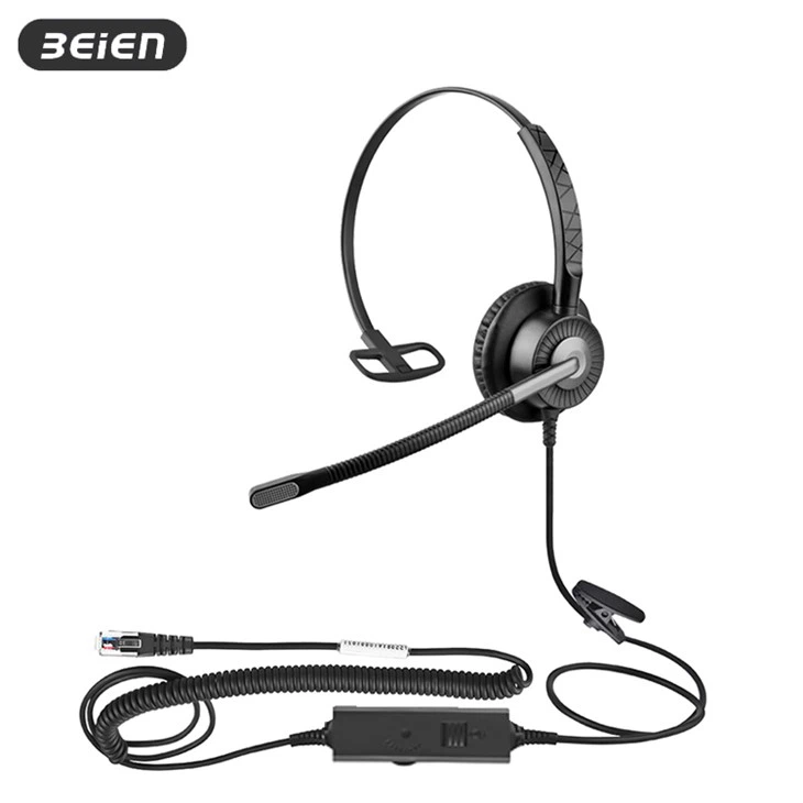 Mono IP Telephone Headset Bil Boom Mic