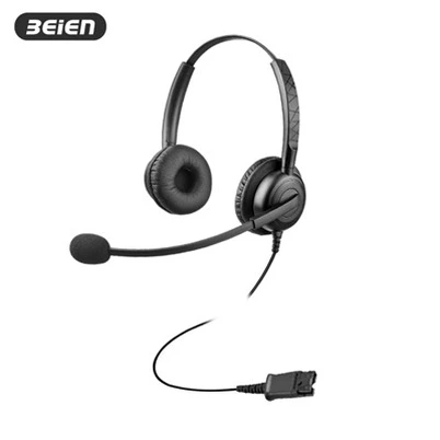 Headset QD bil-fili doppju bil-mic għaċ-ċentru tat-telefonata