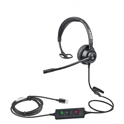 Widna Unika USB-C Headset li Jikkanċella l-Ħoss Bil-Mic Għal Laptop